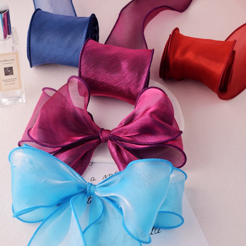Satin Organza Ribbon Rainbow F - Ribbon Organza Roll บทวิจารณ์และราคา