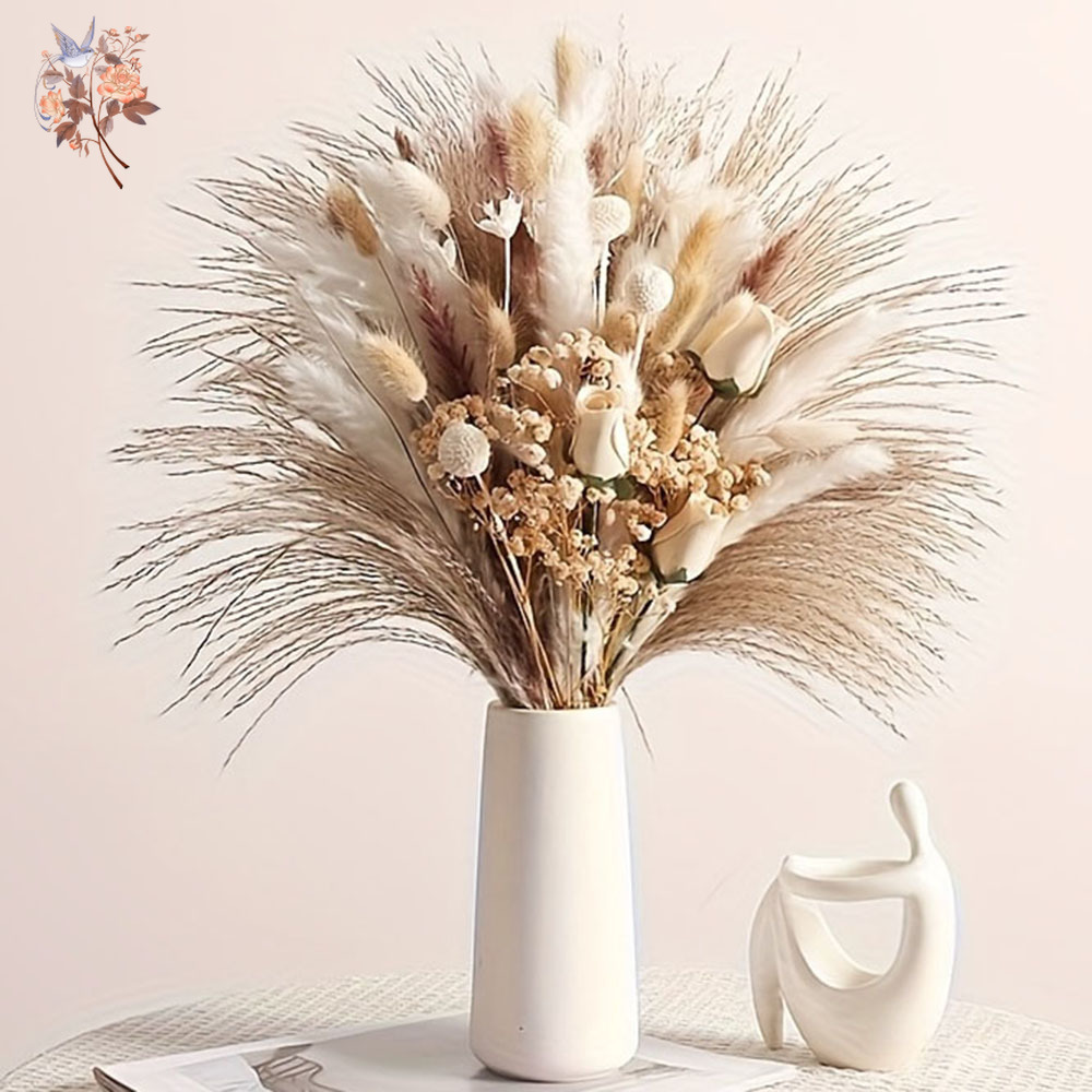 80Pcs Artificial Dried Flowers - Baby Breath Dried บทวิจารณ์และราคา