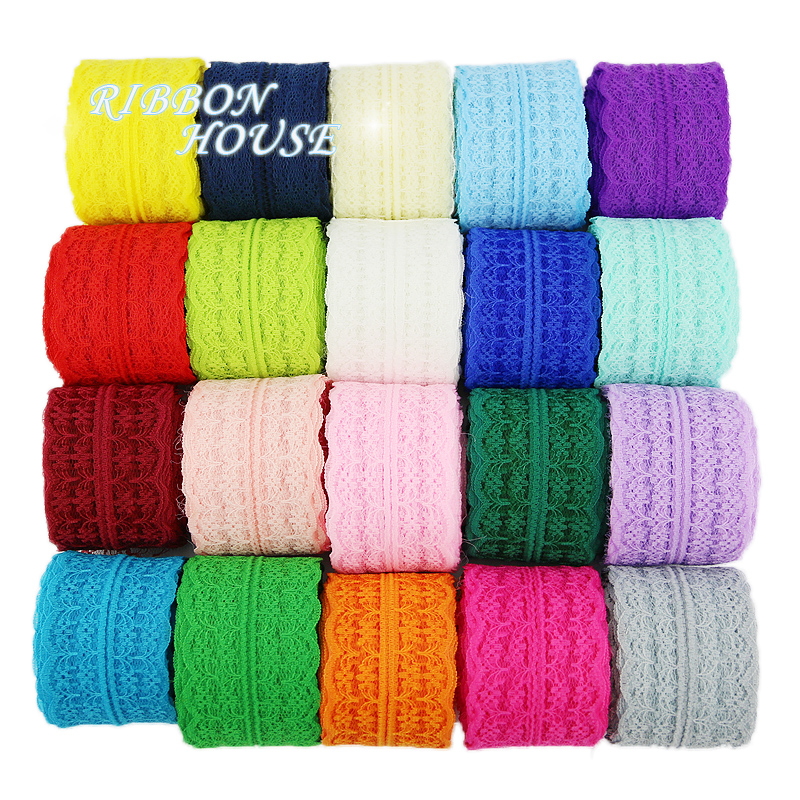 (5 yards/roll) 45mm White lace - Ribbon Organza Roll บทวิจารณ์และราคา