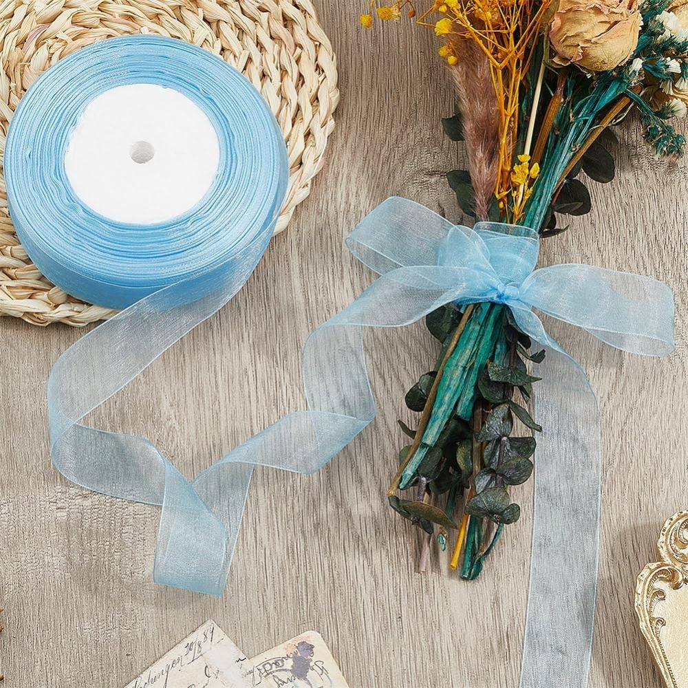 1 Rolls Sheer Organza Ribbon W - Ribbon Organza Roll บทวิจารณ์และราคา