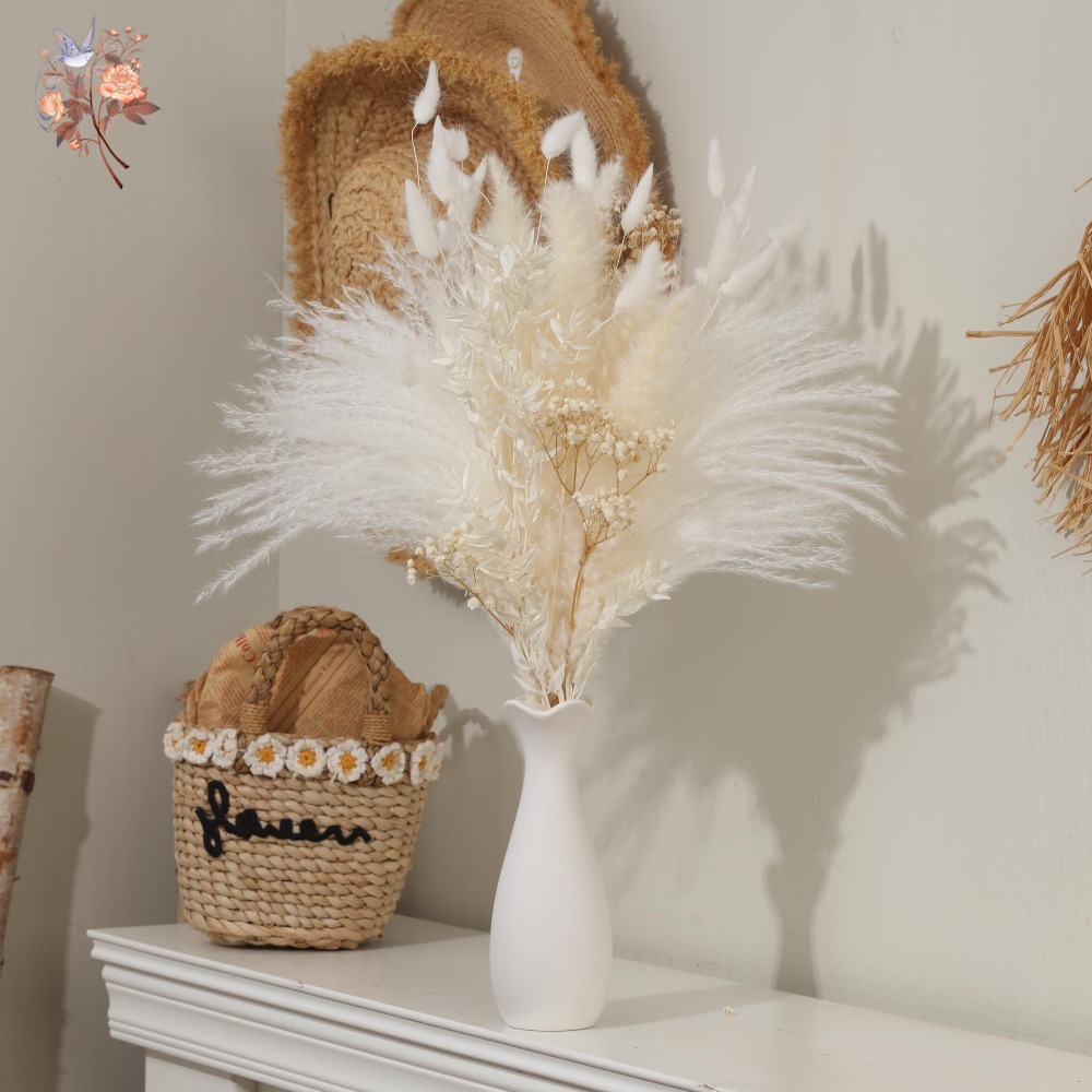 40pcs White Natural Dried Flow - Baby Breath Dried บทวิจารณ์และราคา