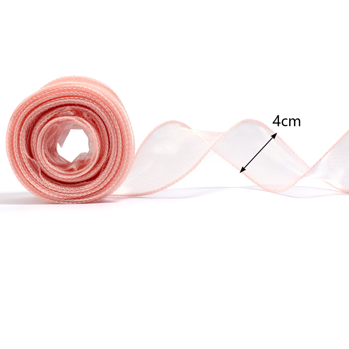 10yards/roll Sheer Chiffon Rib - Ribbon Organza Roll บทวิจารณ์และราคา