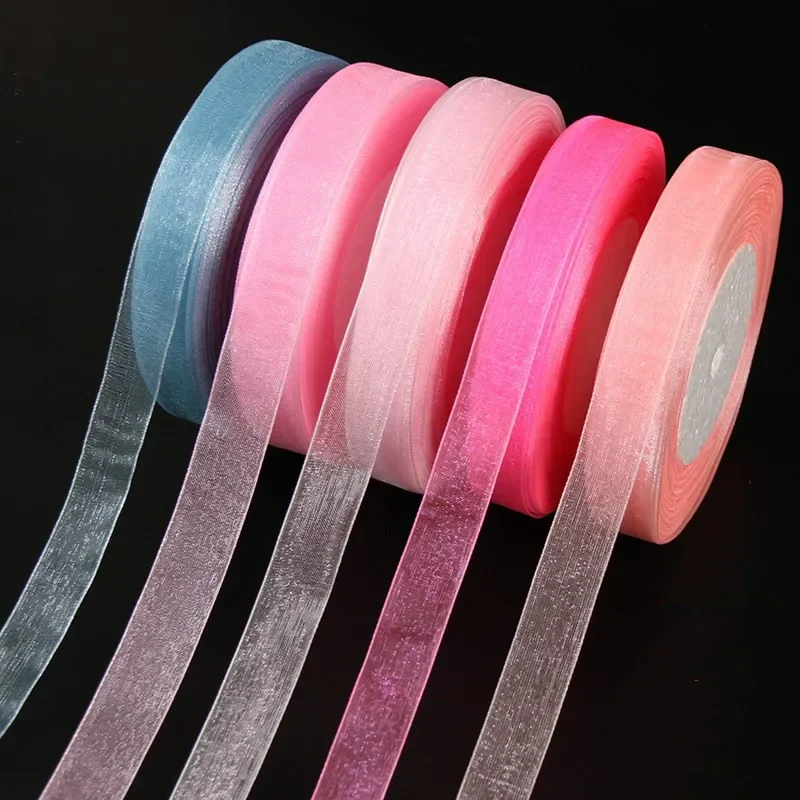15mm 50yards/roll organza ribb - Ribbon Organza Roll บทวิจารณ์และราคา