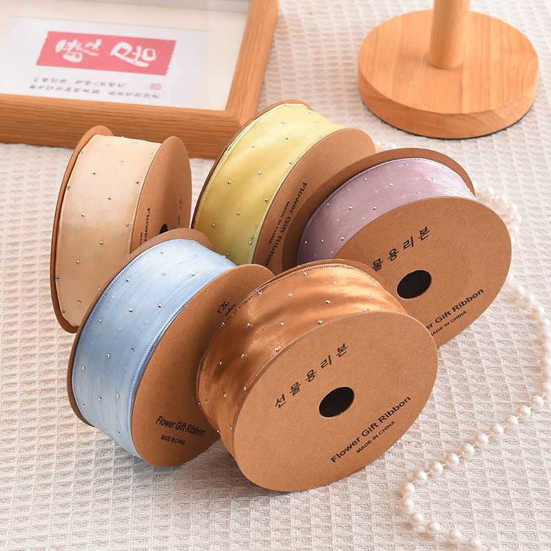 20Yards Roll 4CM Rhinestones S - Ribbon Organza Roll บทวิจารณ์และราคา