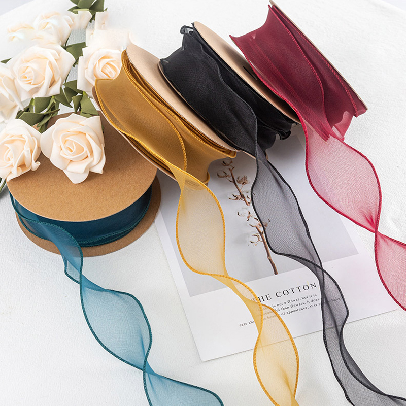 9Meters/Roll Sheer Silk Ribbon - Ribbon Organza Roll บทวิจารณ์และราคา