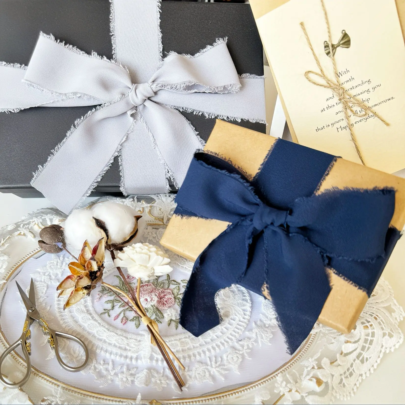 5m/Roll Frayed Silk Ribbon Edg - Ribbon Organza Roll บทวิจารณ์และราคา