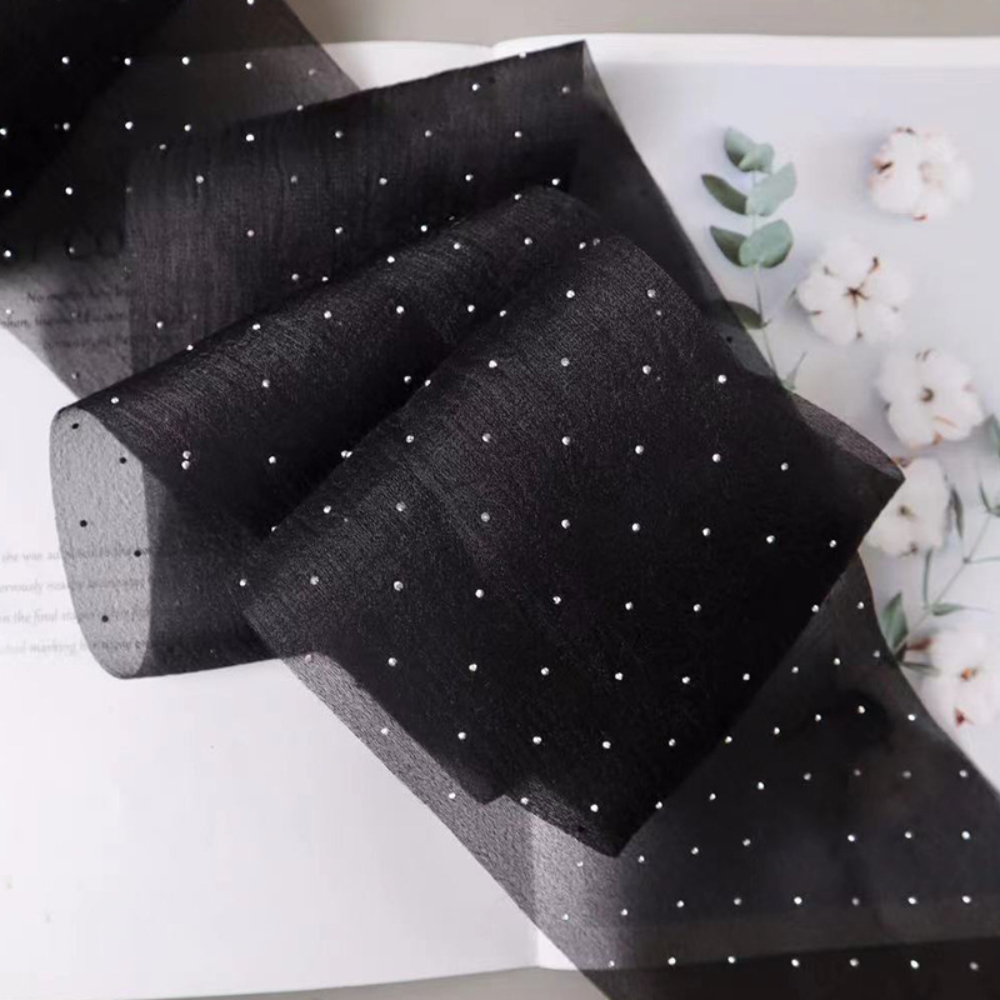 10 Yards/8cm Glitter Organza R - Ribbon Organza Roll บทวิจารณ์และราคา